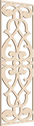 Miniatura 35 de 9 3/8"W x 24 3/8"H x 1/4"T Bellaire Decorativos Paneles de pared de madera calado, abedul
