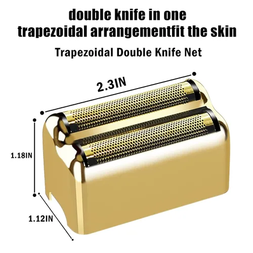 Miniatura 4 de BaBylissPRO Barberology Double FXFS2G - Cabezal de afeitar dorado (1 unidad, 1 hoja, macho, hombres adultos)