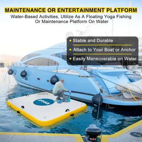 Miniatura 3 de Inflatable Dock- Floating Docks for Lakes 10ft 6ft 8ft 5ft, Inflatable Water Mat Island Float Blow Up Platform for River, Pool, Ocean