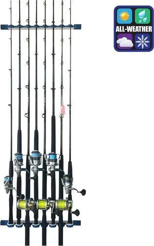 Miniatura 8 de Rush Creek Creations Fishing Rod Holder, Garage Organization and Wall Storage, for Reels, Gear and Accessories (Vertical/Horizontal Rack)