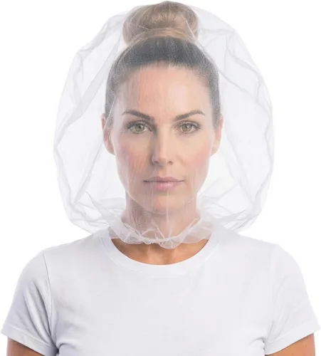 Miniatura 12 de Oversized Makeup Protector Hood, Guards Hair & Makeup While Dressing, Nylon Chiffon, Reusable, Zip Closure, Machine Washable