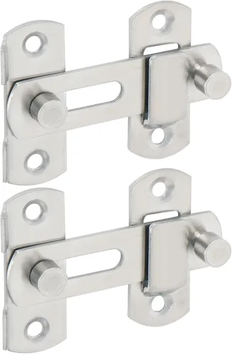 Miniatura 15 de Alise Cerradura de pestillo abatible de 4 pulgadas, Cerradura de seguridad para puerta para cerca de granja de madera, puertas francesas correderas