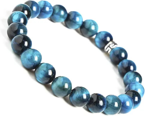 BONNY BOXX - Pulsera de piedras preciosas naturales curativas, cuentas de piedras semipreciosas de 516 pulgadas, para hombres y mujeres, joyería de