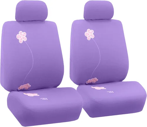 Miniatura 13 de FH Group Fundas de asiento de automóvil con bordado floral, ajuste universal, asiento trasero de banco dividido, funda de asiento lavable para SUV