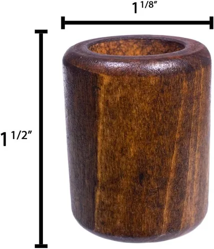Miniatura 4 de Paracord Planet Paquete de 5 cuentas cilíndricas de madera oscura de 1 1/8 pulgadas