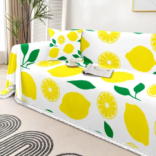 Miniatura 4 de Funda de sofá con estampado de limón, fundas de sofá resistentes a las manchas, protector universal de muebles Multi4