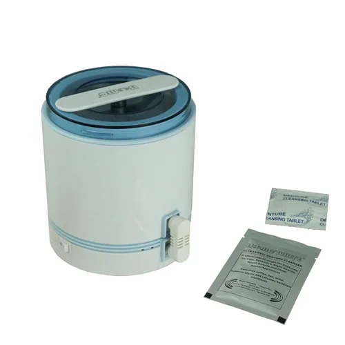 Miniatura 7 de iSonic DS180 Limpiador portátil de dentaduras/alineadores/retenedores para todos los aparatos dentales y de apnea del sueño, DC12V, AC100-240V