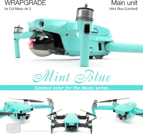 Miniatura 2 de Wrapgrade Unidad Principal Skin Compatible con DJI Mavic Air 2 (Airforce Silver)