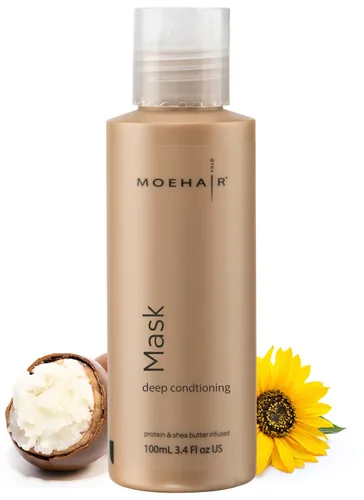 MOEHAIR Mascarilla capilar hidratante con manteca de karité, proteínas y aceite de oliva, mascarilla capilar para cabello dañado, suaviza el cabello