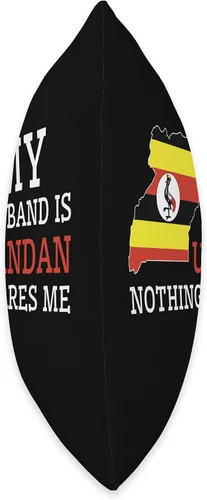 Miniatura 2 de Wedding & Married with Ugandan Designs Almohada con diseño de bandera ugandesa Nothing Scares Me Wife Husband Uganda Pride (16 x 16 pulgadas)