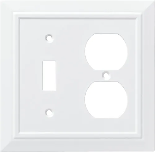 Miniatura 13 de Franklin Brass llave de luz clásica individual de diseño arquitectónico decorativo, Blanco, W35243-PW-C