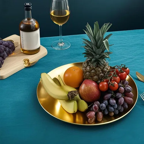Miniatura 6 de Paoli Plato llano de acero inoxidable 18/8 para platos principales, carne a la parrilla, postre, ensalada y fruta, gran capacidad de 9 pulgadas