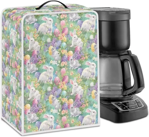 Miniatura 41 de Funda para cafetera, poliéster, azul, se adapta a la mayoría de máquinas de café estándar, protector resistente al polvo, huellas dactilares