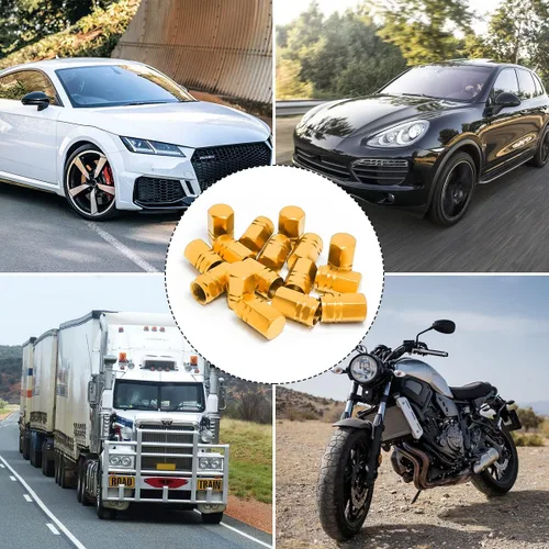 Miniatura 6 de 16 tapas de vástago de válvula de neumático de coche, tapas de válvula de neumático impermeables y herméticas para ruedas de coche, universales