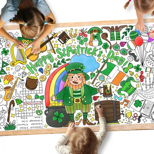 Miniatura 17 de Gatherfun Póster de Actividades para Fiesta de Pascua - 31.5 x 72 Pulgadas, Fiesta de Pascua Feliz, Pancarta de Papel Versátil