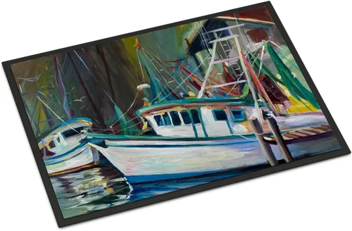Miniatura 88 de Caroline's Treasures JMK1017JMAT - Tapete de caza de rana garza azul, 24 x 36 pulgadas, tapete para puerta delantera, interior y exterior