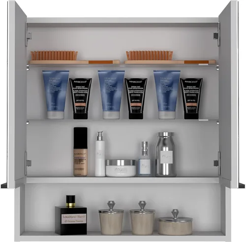 Miniatura 10 de FM FURNITURE Ozark - Botiquín con espejo de 24 pulgadas con estante y almacenamiento cerrado para baño