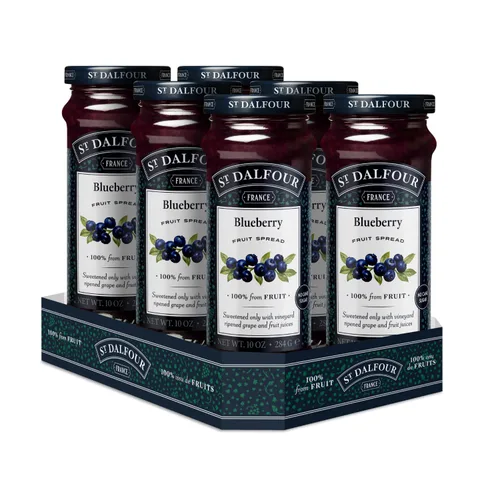 Miniatura 27 de St. Dalfour Untable de frutas de arándanos, 10 onzas, 100% de frutas, sin ingredientes artificiales, sin OMG, sin azúcar de caña, todo natural