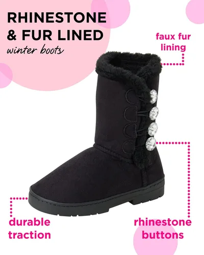 Miniatura 2 de bebe Girl's Fur Lined Winter Boot with Rhinestone Details (ToddlerLittle GirlBig Girl)