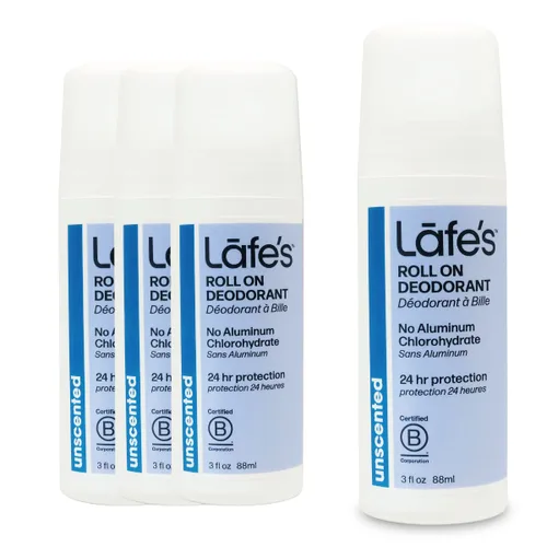 Lafe's Desodorante natural | Desodorante natural roll-on sin aluminio de 3 onzas para hombres y mujeres | Sin parabenos y sin bicarbonato de sodio