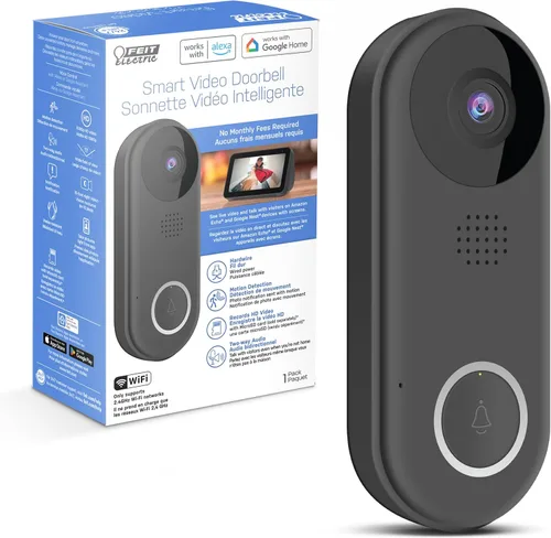 Miniatura 12 de Feit Electric Timbre inalámbrico inteligente con cámara HD de lente dual de 1080p, grabación local 24/7, visión nocturna, asistente de voz