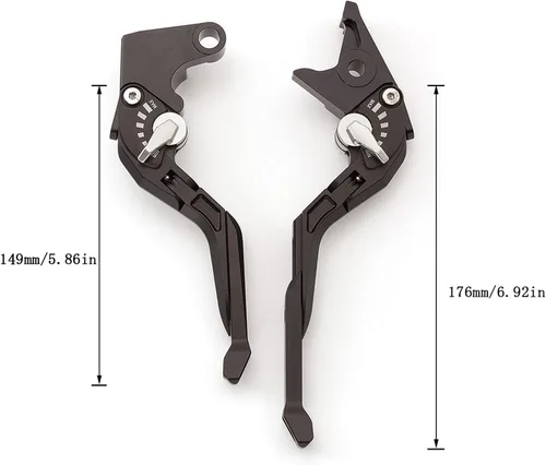 Miniatura 2 de Palancas de embrague de freno extensible para motocicleta CNC 3D Rhombus para Bajaj Dominar 400 2017-2018 Palanca de embrague de freno (color : E)