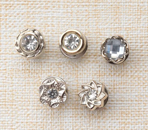 Miniatura 5 de SOWAKA 20 piezas de broche para camisa para mujer, perlas, diamantes de imitación, esmaltados, alfileres de seguridad, accesorios de ropa