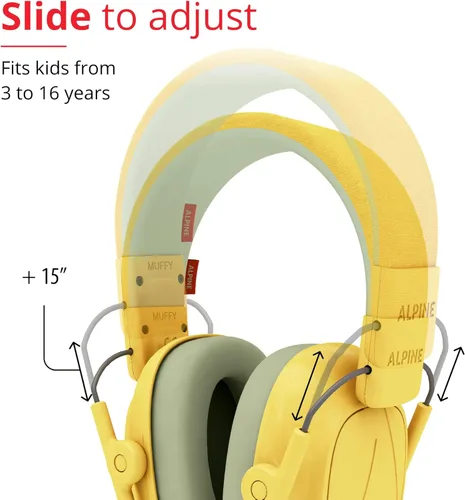 Miniatura 3 de Alpine Muffy Kids - Protección auditiva - Certificado CE y ANSI - Ajustable para edades de 3 a 16 años - Auriculares con cancelación de ruido