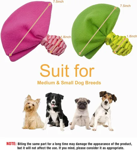Miniatura 2 de Juguetes chirriantes para perros, juguetes para cachorros, sin relleno, juguetes masticables para dentición, juguete de caramelo para perros