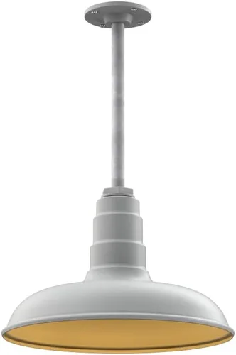 Miniatura 50 de Steel Lighting Co. Malibu - Lámpara colgante Montaje en techo Domo de 14 pulgadas vástago de 12 pulgadas Estilo de granja de acero Rojo
