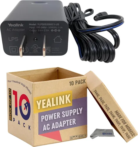 Miniatura 10 de Yealink PS5V2000US - Adaptador de fuente de alimentación 5V 2A - Compatible con teléfonos SIP Yealink: T54W, T29G, T46S, T46U, T48S, T48U, T52S