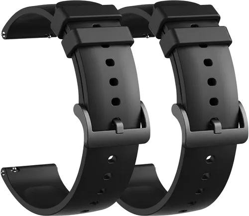 Paquete de 2 correas impermeables compatibles con Amazfit Bip 3 Pro Watch, correa de repuesto de silicona suave para reloj inteligente Amazfit