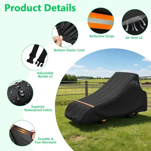 Miniatura 3 de AKEfit Cubierta de tractor, cubiertas de tractor impermeables resistentes, 420D Oxford impermeable, a prueba de polvo, protección UV, cubierta