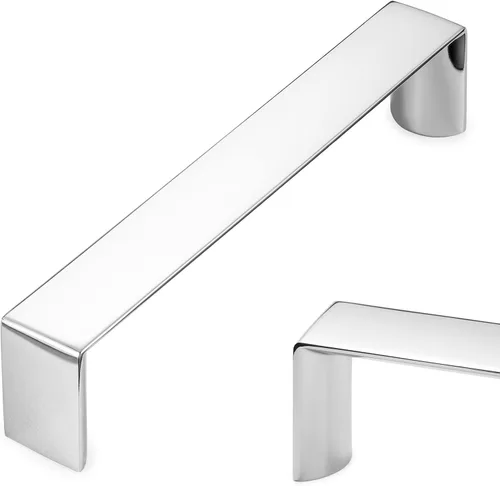 Miniatura 9 de KOOFIZO Paquete de 10 tiradores de gabinete de cocina de níquel cepillado de 5 pulgadas, manijas de gabinete de color plata satinada, herrajes
