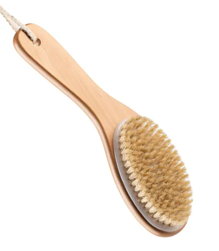 Miniatura 2 de Kingsley Cepillo de cerdas naturales para cuerpo con forma ergonómica, mango de madera, Paquete de 1