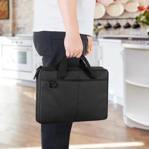 Miniatura 6 de samdew Bolsa para cuchillos de chef con más de 20 ranuras, estuche de almacenamiento de chef profesional con orificio de bloqueo y múltiples
