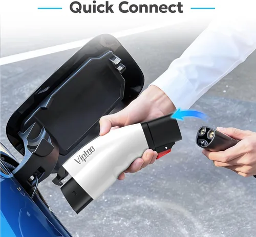 Miniatura 8 de Adaptador para cargador Tesla a J1772 EV [solo a J1772], convertidor de hasta 60 amperios 250 V CA con bloqueo de seguridad de presión, compatible