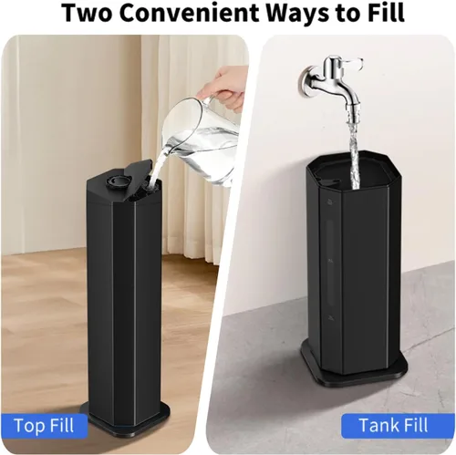 Miniatura 6 de Humidifiers for Bedroom - GloryAir 2.38Gal/9L Top Fill Warm & Cool Mist Humidifier for Large Room 750ft² with Auto Mode 7-Color Light, Humidistat