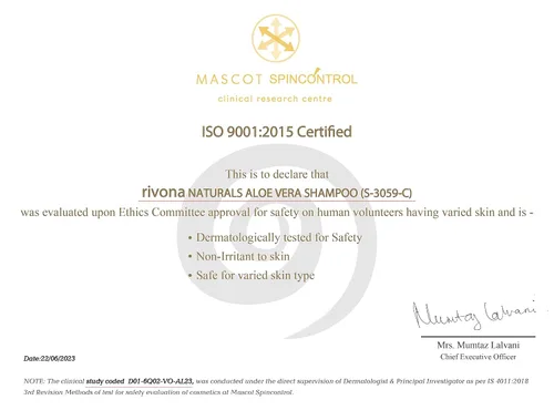 Miniatura 9 de RIVONA NATURALS Champú hidratante de aloe vera 99% puro con neem para cabello dañado, seco y encrespado, orgánico, natural, vegano, sin sulfato