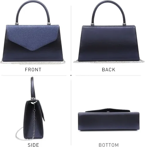 Miniatura 92 de Dasein Bolso de noche para mujer, embragues de fiesta, bolsos de boda, cóctel, baile de graduación, bolsos con purpurina esmerilada