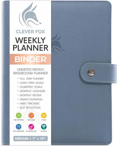 Miniatura 14 de Clever Fox Recambios de carpeta de planificador semanal, juego de recambio de página de planificador de 12 meses, planificador para gestión