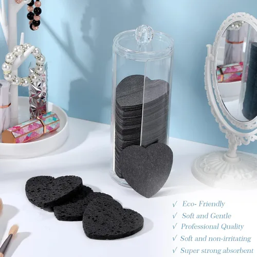 Miniatura 7 de Sieral 120 piezas de esponjas faciales comprimidas con contenedor, almohadillas desechables para la limpieza del rostro, exfoliación, uso estético