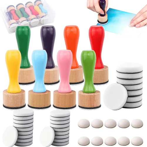 Herramienta de mezcla de pinturas de tinta, mini recambios de espuma redondos, para manualidades de álbumes de recortes, control de colocación de