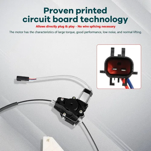 Miniatura 3 de FINDAUTO Regulador de ventana eléctrica lateral trasera con motor para el lado del conductor, compatible con 2001-2004 para Jeep Grand Cherokee