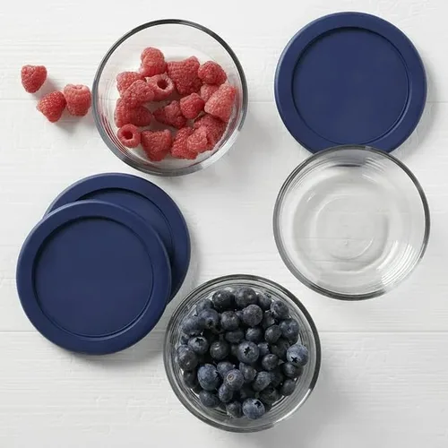 Miniatura 3 de 6 recipientes de vidrio para almacenamiento de alimentos con tapa, recipiente de preparación de comidas de cocina para almuerzo, recipientes