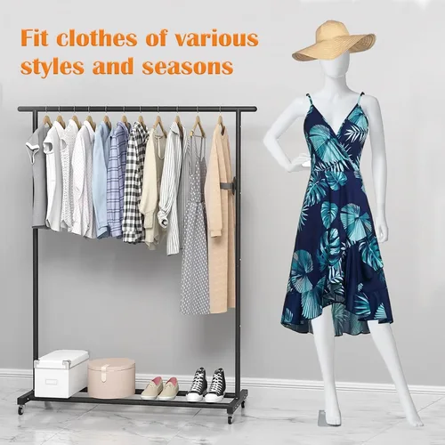 Miniatura 4 de kinbor Maniquí femenino de cuerpo completo – Maniquíes minoristas de 70 pulgadas con soporte de modelo con base de metal para costura, exhibición