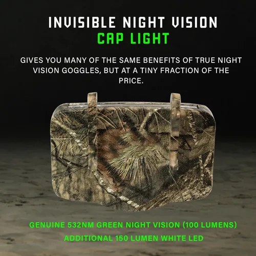 Miniatura 5 de MODERN NEEDS Luz de gorra de visión nocturna – Linterna compacta con clip alimentada por AAA Modos LED duales para acampar y cazar Linterna