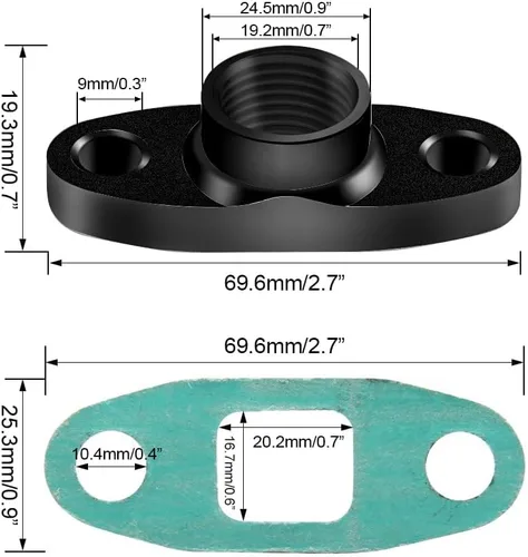 Miniatura 7 de Turbo cargador aceite drenaje retorno línea de alimentación de aceite kit completo apto para T3 T4 GT35 T70 T66