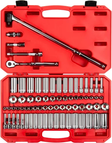 Miniatura 8 de TEKTON Juego de llaves de vaso y trinquete de 6 puntos, 34 piezas (1/4-1 pulg.) SKT15101