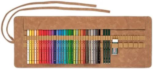 Miniatura 2 de Faber-Castell Art & Graphic Polychromos - Lápiz de color, multicolor, rollo de 34, para arte, manualidades, dibujo, bocetos, hogar, escuela